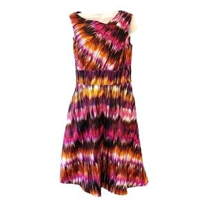 Calvin Klein Fit Flare Sleeveless Dress Multicolor Size 2